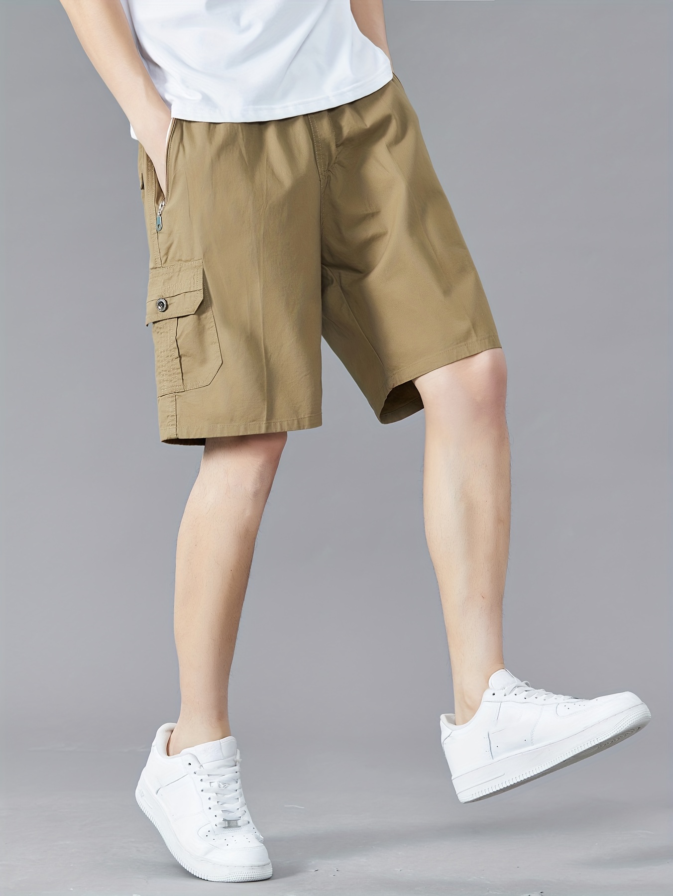 mens regular fit waist cotton cargo shorts with for summer outdoor and work details 14