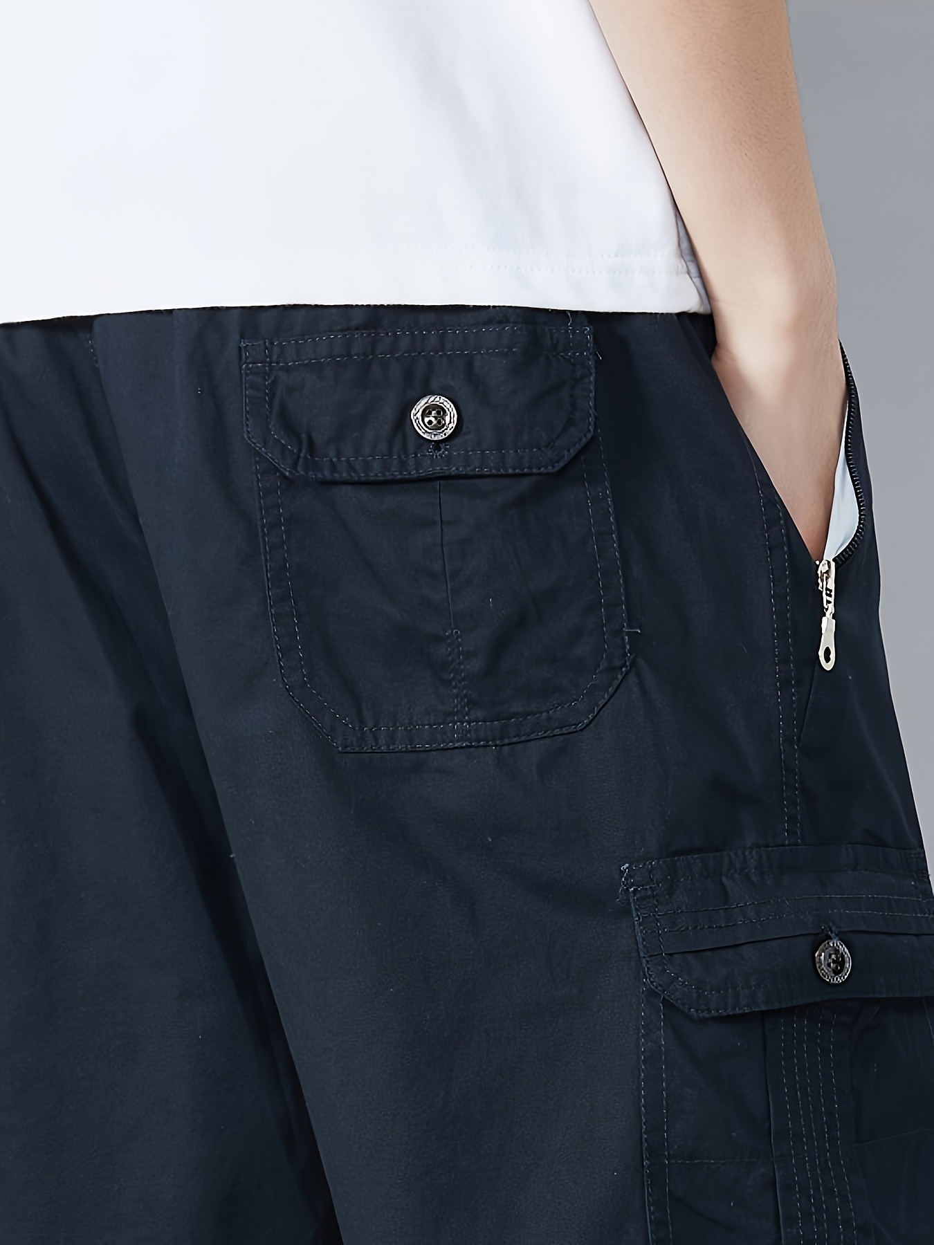 mens regular fit waist cotton cargo shorts with for summer outdoor and work details 23