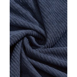 Mens Retro Color Block Knitted Mid Stretch Stand Collar Pullover Sweater - Warm, Casual, Long Sleeve, Button Front, Machine Washable - Perfect for Fall and Winter, Old Money Style