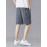 Casual Solid Men's Regular Fit Elastic Waist Cotton Cargo Shorts With Side Pockets For Summer Outdoor Leisure And Work