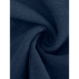 1pc Men'S Casual Linen Blend Shorts - Solid Color, Drawstring Elastic Waist, Breathable Slight Stretch Fabric, Loose Fit Beach Shorts