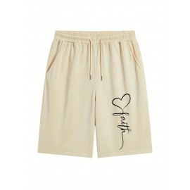 Men's Casual Summer Shorts - Comfy Polyester, Drawstring Waist with Pockets, Trendy Printed Design for Beach & Outdoor Activities