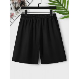 They Who Stand Print, Men's Breathable Drawstring Pants, Loose Casual Waist Simple Style Comfy Shorts For Spring Summer Outdoor Fitness Cycling Climbing Mountain Holiday Daily Commute Dates Sports Workout Trousers