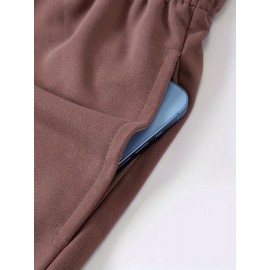 They Who Stand Print, Men's Breathable Drawstring Pants, Loose Casual Waist Simple Style Comfy Shorts For Spring Summer Outdoor Fitness Cycling Climbing Mountain Holiday Daily Commute Dates Sports Workout Trousers