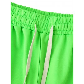 Men's Casual Cross Print Shorts with Pockets - Breathable Polyester, Machine Washable